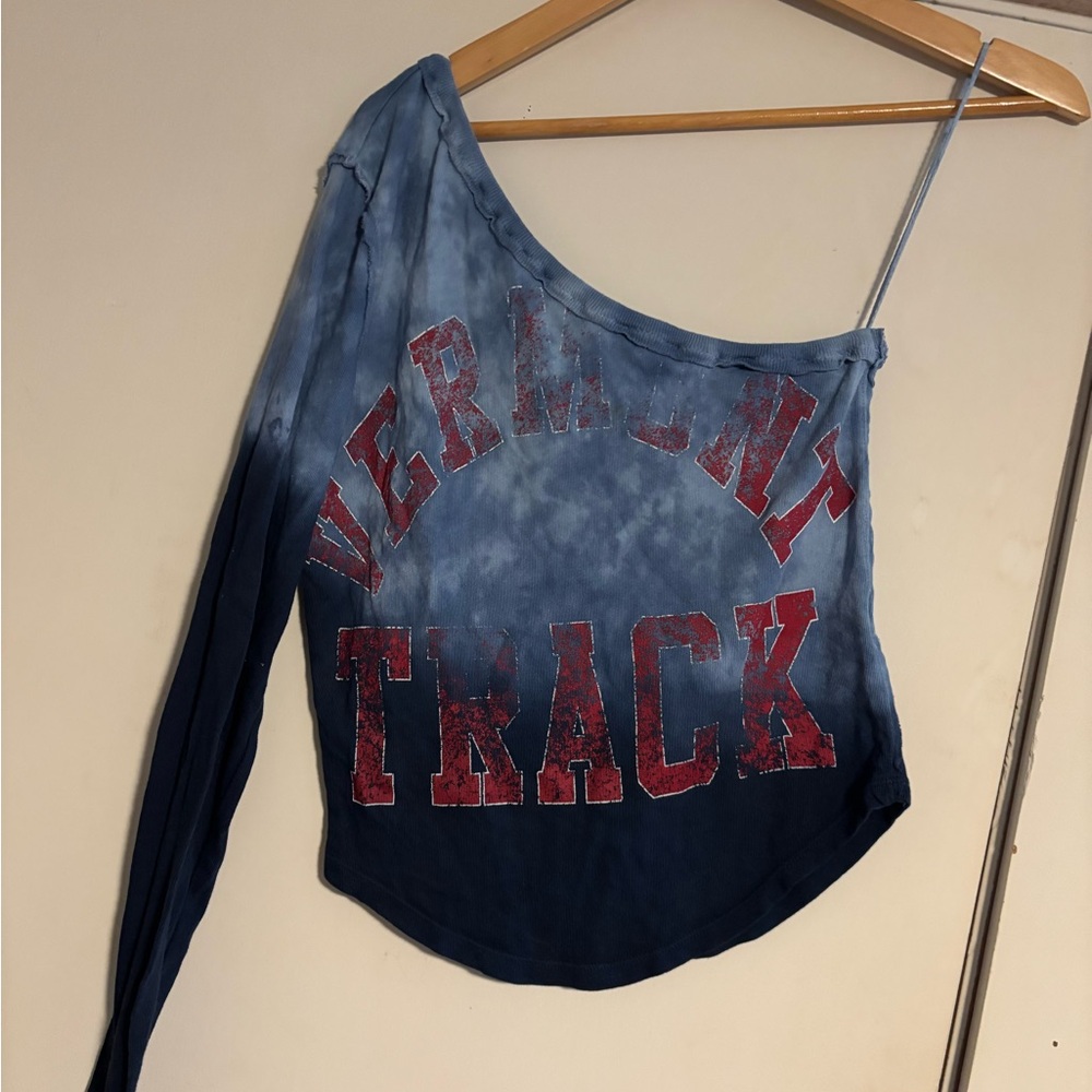 We The Free Blue Gradient Off-Shoulder Top Free People